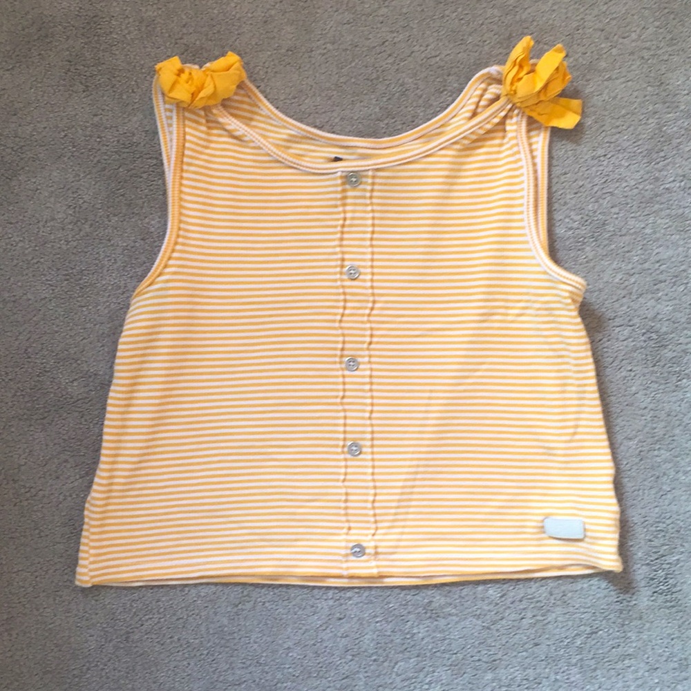 Ribbed Yellow Tank Top